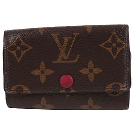 Louis Vuitton Monogram Key Holder Wallet Red