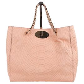 Mulberry Medium Tote Bag aus Leder Pfirsich Orange