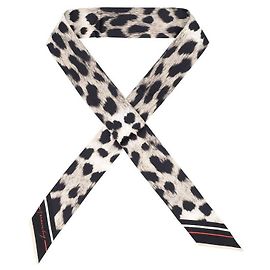 Givenchy Lenço skinny em seda twill com estampa de leopardo Multicor