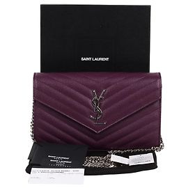 Autre Marque Saco crossbody WOC envelope em couro roxo Roxo