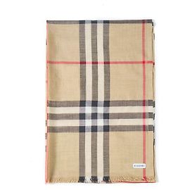 Burberry Sciarpa in lana e seta a quadri Multicolore