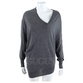 Balenciaga Langarm-Stricktop Braun