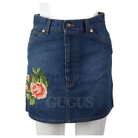 Gucci Denim Skirt Medium Blue Blue