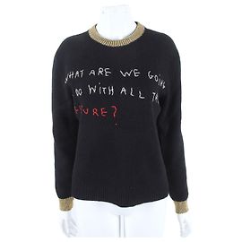Gucci Strickpullover mit langen Ärmeln Schwarz