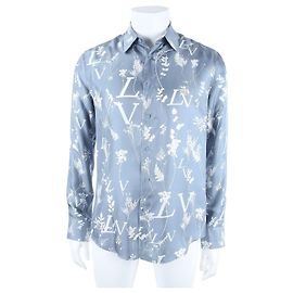 Camicia di seta Louis Vuitton Blu Multi Blu