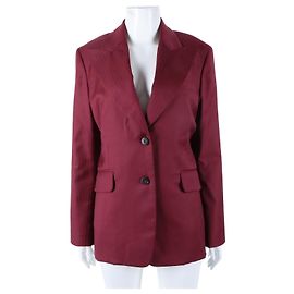 Hermès Wool Jacket Burgundy Red