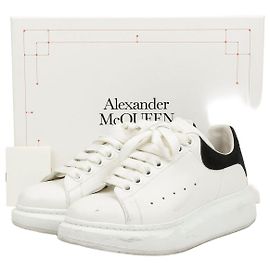 Alexander Mcqueen Oversole Sneakers White Black Tab White