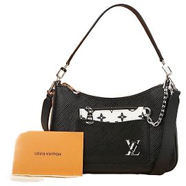 Louis Vuitton Bolsa de Ombro em Couro Epí Preta Preto