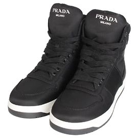 Prada Sapatilhas High-Top em gabardine de nylon Multicor