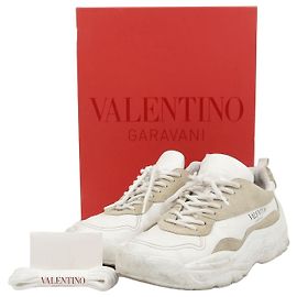 Baskets Valentino en cuir blanc Blanc