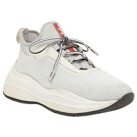 Prada Sapatilhas em malha e neoprene White Branco