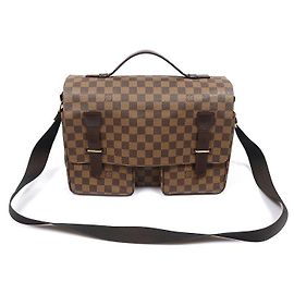 Louis Vuitton Borsa a tracolla Broadway Damier Ebene Canvas Marrone