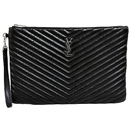 Autre Marque Pochette Monogram Matelassé Black Noir