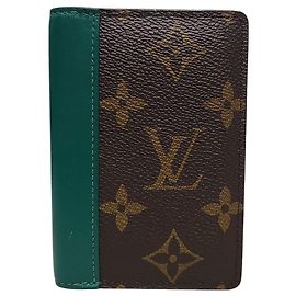 Louis Vuitton Borneo Green Monogram Macassar Pocket Organizer Green