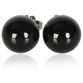 Tiffany & Co. Sterling Silver Onyx Earrings Other