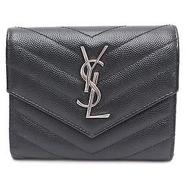 Autre Marque Monogram Compact Women's Wallet Black