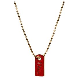 Dior Collar de oro Red Plate Roja