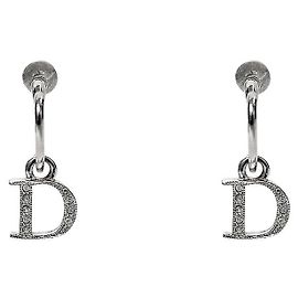 Dior Orecchini a cuore in argento e zircone Argento