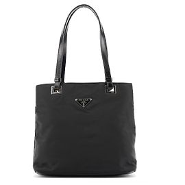 Prada Borsa Tote in nylon Tessuto nera Nero