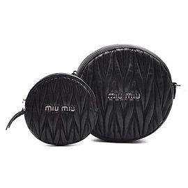 Miu Miu Sac à épaule multi rond Matelassé Noir