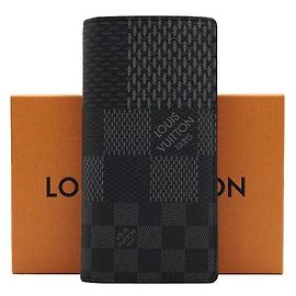 Louis Vuitton Damier Graphite Men's Long Wallet Brown