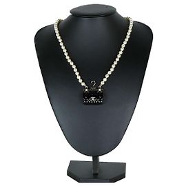 Chanel Collana di perle classica Bianco
