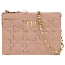 Dior Bolsa de Ombro com Corrente Blush Marrom
