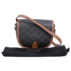 Céline Sac Triope Canvas Medium Polko Beige Marron