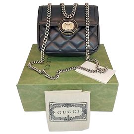 Gucci Interlocking Mini Chain Shoulder Bag Brown