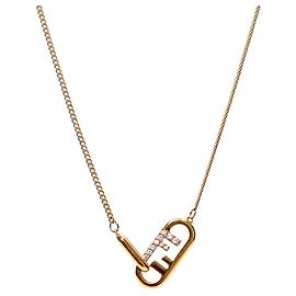 Collier Fendi O Lock Doré Doré