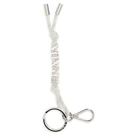 Prada White Recycled Polyamide Keychain White