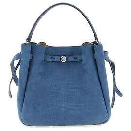 Tory Burch Bolsa de couro de cordeiro azul Azul