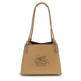 Etro Bolsa de ombro Bos Taurus em couro de bezerro bege Bege