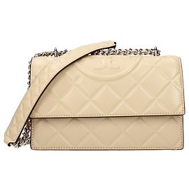 Tory Burch Bolsa crossbody em couro bege Bege