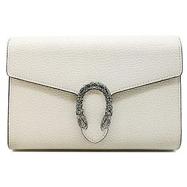Gucci [Mini] Bolsa de corrente Dionysus em couro Ivory Branco
