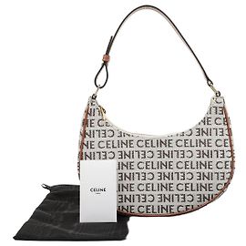 Céline  mala de ombro com logótipo de letras Marrom