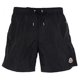 Moncler Short de bain avec écusson logo Noir