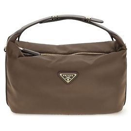 Prada Sac à main en polyamide recyclé marron Marron