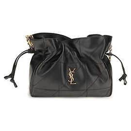 Autre Marque Black Lamb Ovis Aries Clutch Bag Black