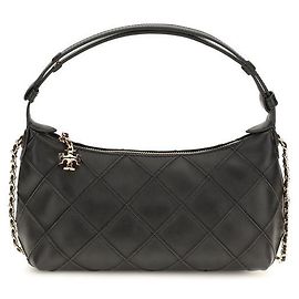 Tory Burch Black Calf Leather Bos Taurus Handbag Black