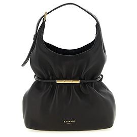 Balmain  mala de couro de cordeiro preto Preto