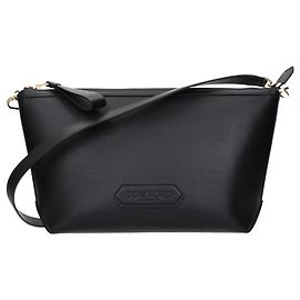 Tom Ford Black Leather Crossbody Bag Black