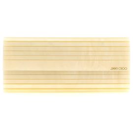 Jimmy Choo Gold Viscose Clutch Bag Golden
