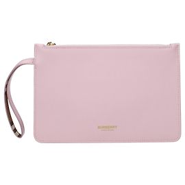 Burberry Clutch de couro rosa Rosa