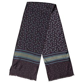 Dolce & Gabbana Lenço de seda com padrão bordô para homem x Marrom