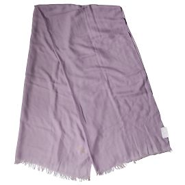 Brunello Cucinelli Wrap x Cachecol de seda e cashmere com franjas roxo Roxo