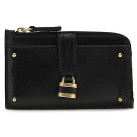 Chloé Black Calf Leather Bos Taurus Wallet Black