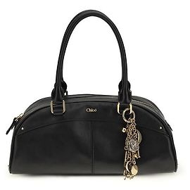Chloé Black Calf Leather Bos Taurus Handbag Black