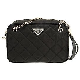 Prada Bolsa crossbody de nylon preta Preto
