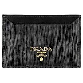 Prada Black Calfskin Wallet Black
